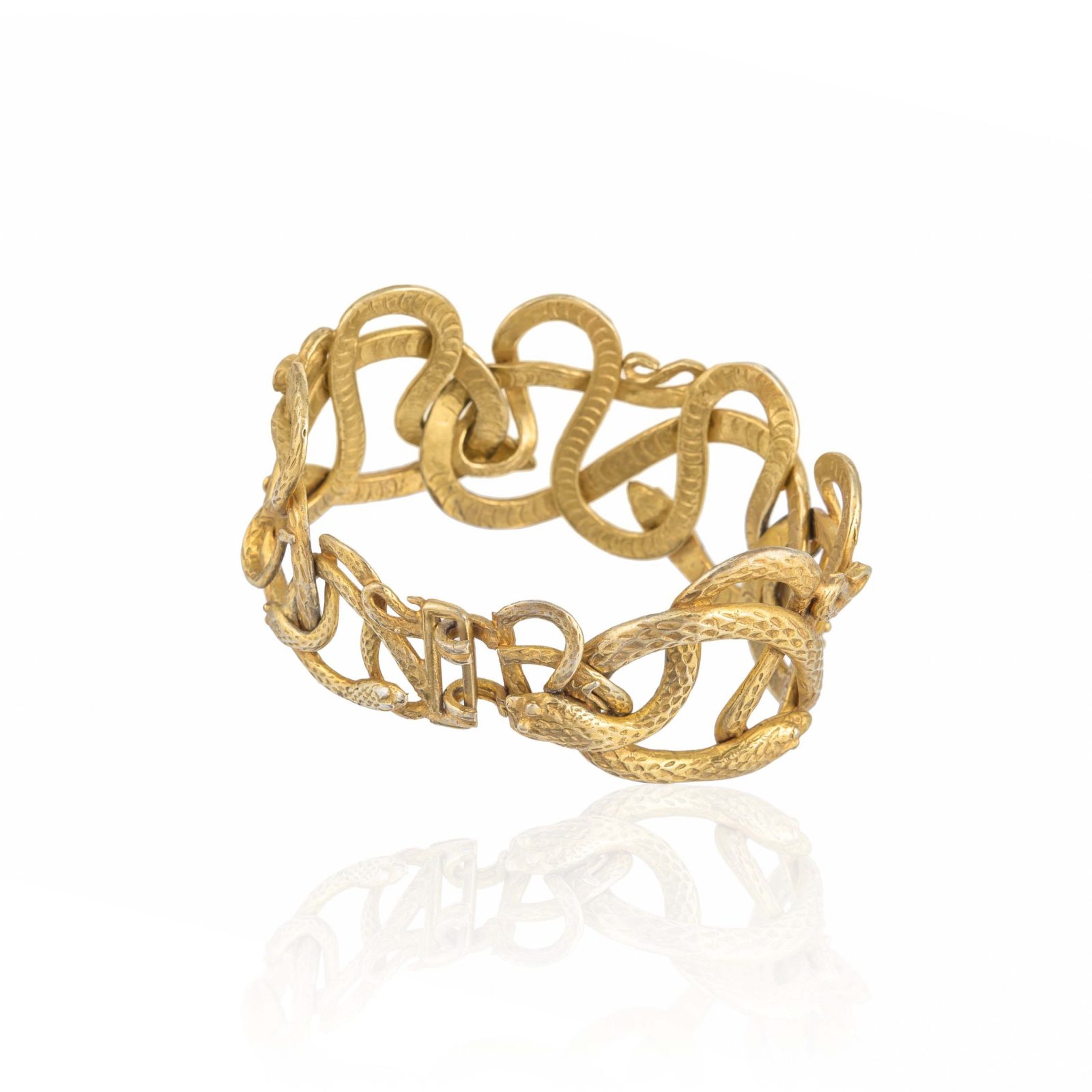 Schlange Armband Bronze Vergoldet Mit 18k (groß)