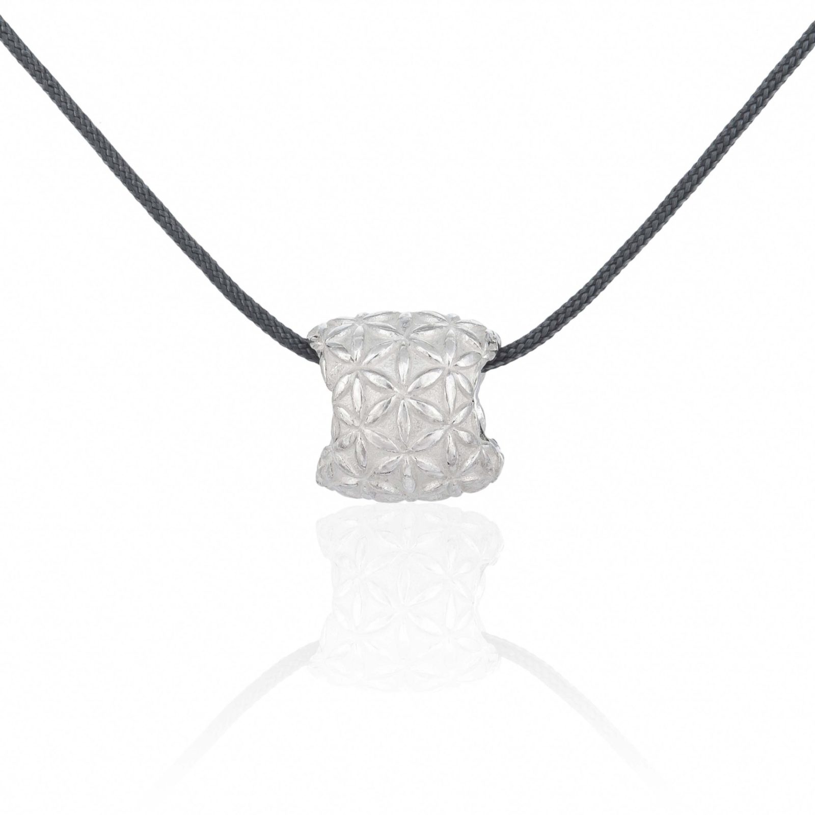 Flower Of Life Silver Bead Pendantl