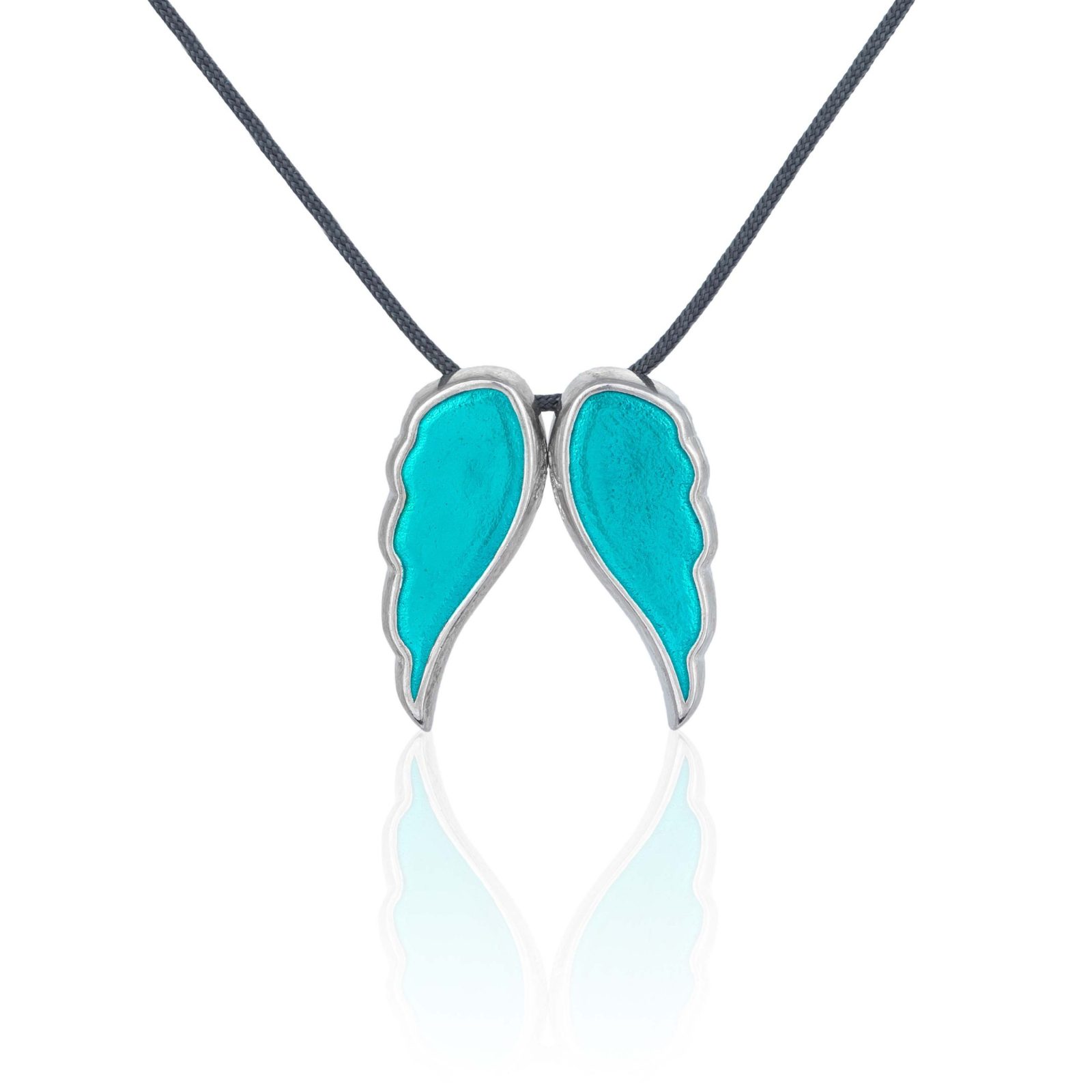 Pair Of Angel Wings Plane  Pendant with Enamel (large)