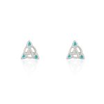 Triquetra Silber Ohhringe mit Emaille Triquetra Silber Ohhringe mit Emaille