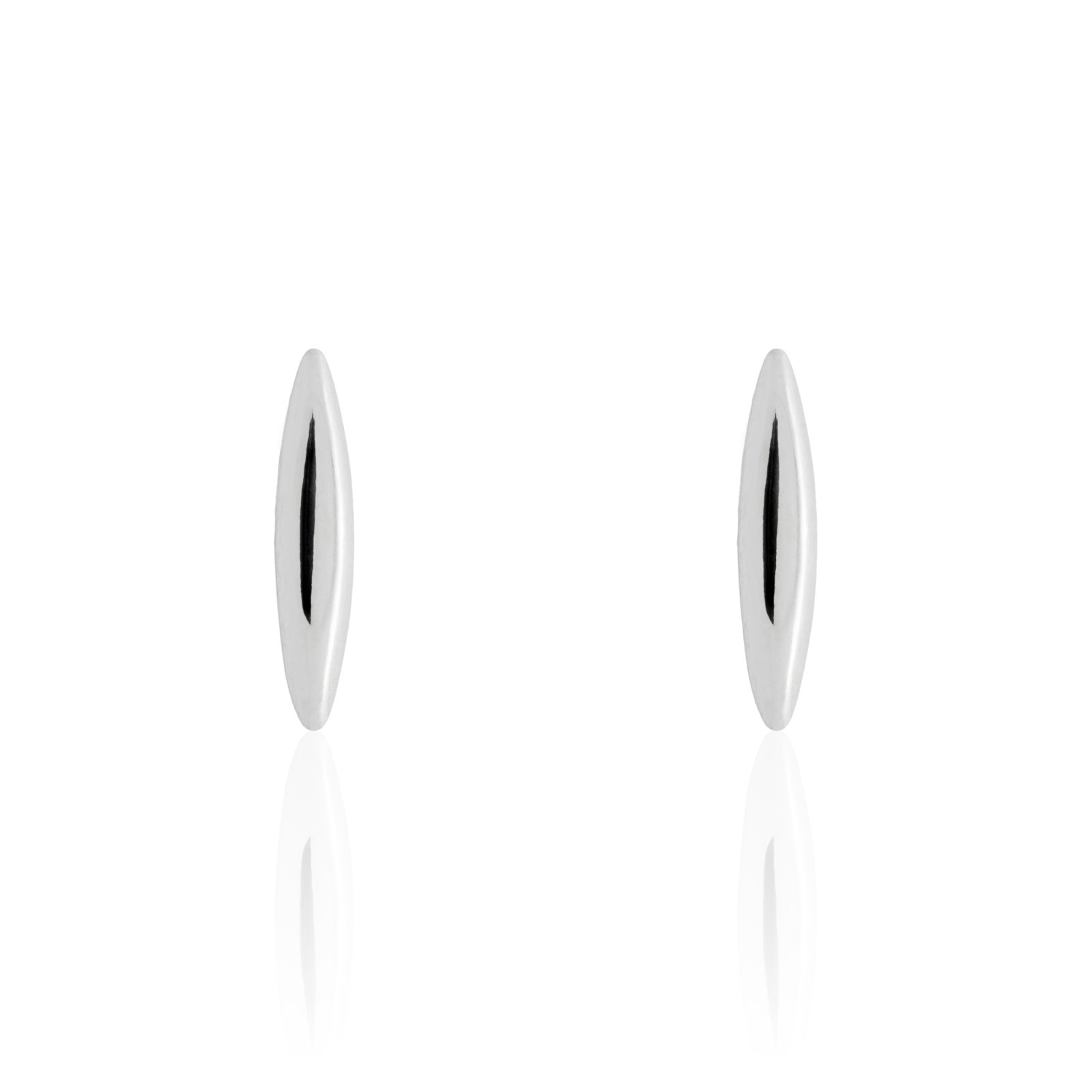 Minimalist Form Silver Earrings