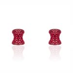 Flower Of Life Bronze Earrings With Enamel