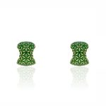 Flower Of Life Bronze Earrings With Enamel