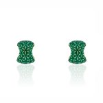 Flower Of Life Bronze Earrings With Enamel