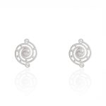 Spiral Of Life Silver Earrings