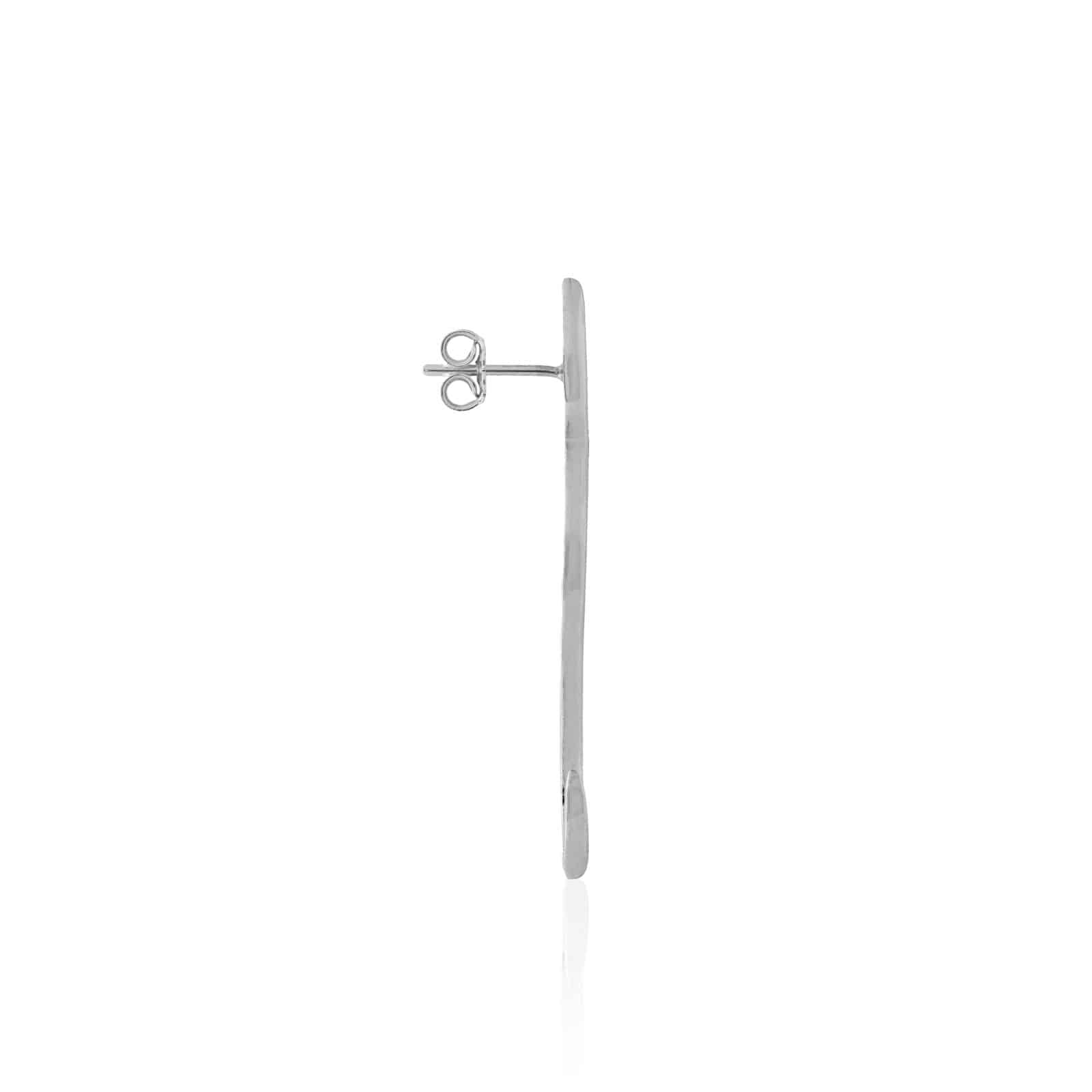 Natural Minimalist Form Silver Earrings
