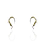 Natural Minimalist Form Heart Shape Silver Earrings With Enamel (small) Natural Minimalist Form Heart Shape Silver Earrings With Enamel (small)