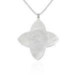 The Flower Silver Pendant with Moonstone The Flower Silver Pendant with Moonstone